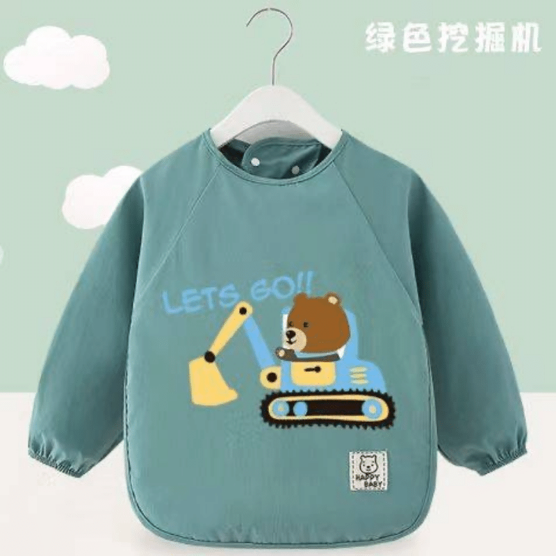 兒童長袖防水圍兜 (畫畫衣) 多款花色 任選