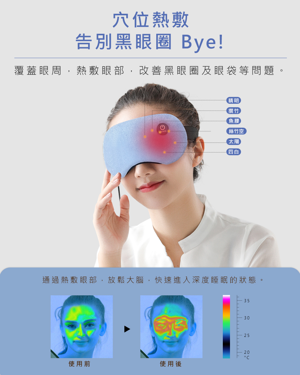 【SAMPO 聲寶】智能無線熱敷眼罩 遮光眼罩 蒸氣眼罩 HQ-Z23Y1L
