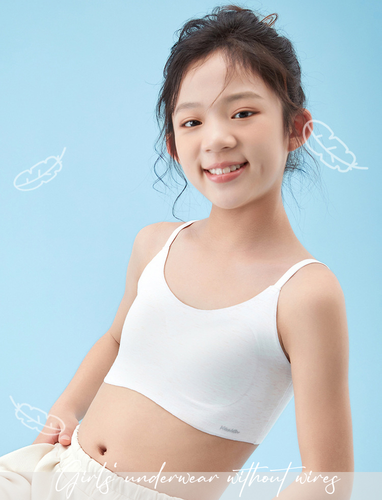 柔軟無痕免扣無鋼圈少女素色內衣 M-XL 3色可選