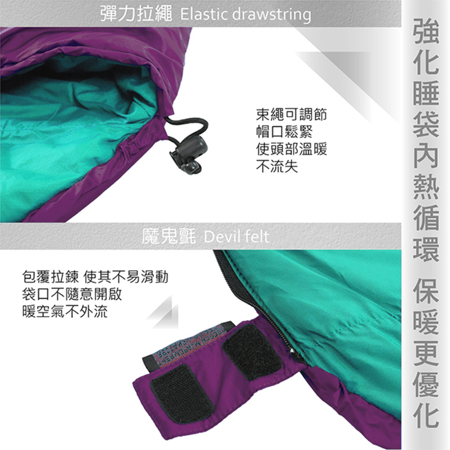 【Chinook】二代進化版-0°C 掌中寶信封戴帽睡袋