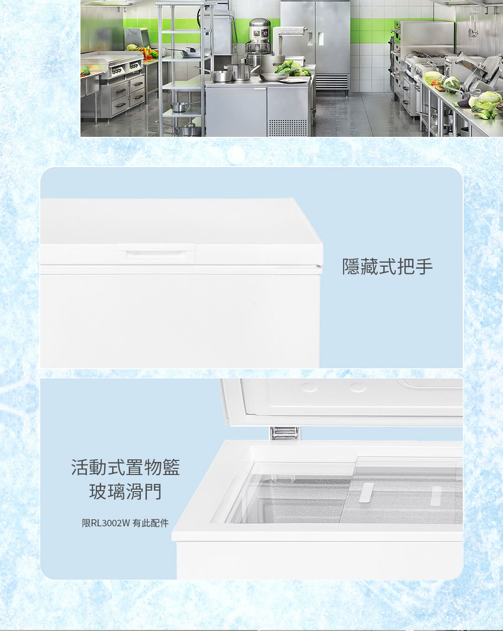 【TECO東元】300公升上掀式臥式冷凍櫃 含拆箱定位 RL3002W