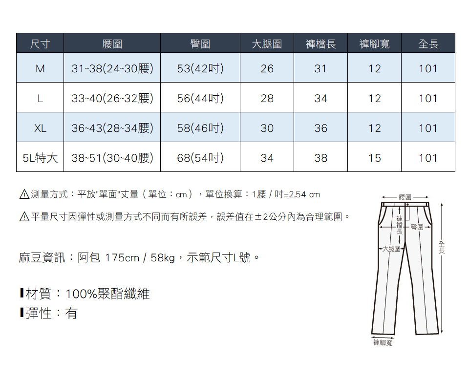 涼感吸濕排汗運動休閒褲 速乾機能運動褲 三色 M-5L