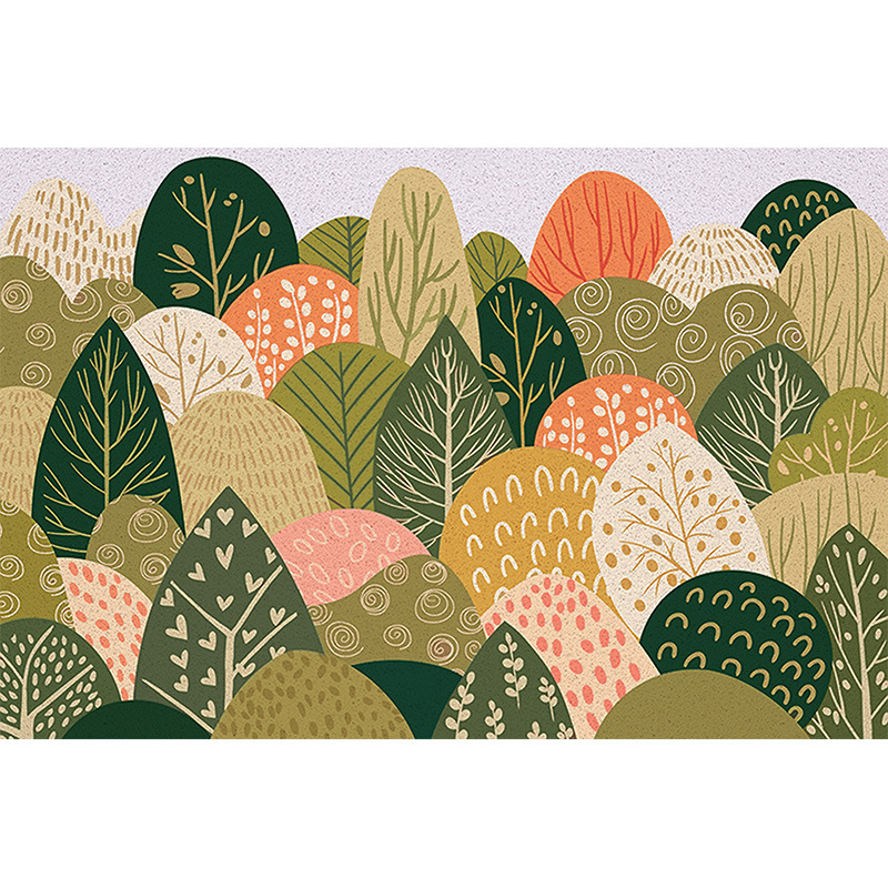 綠色森林刮泥耐磨防滑地墊(可任意裁剪)