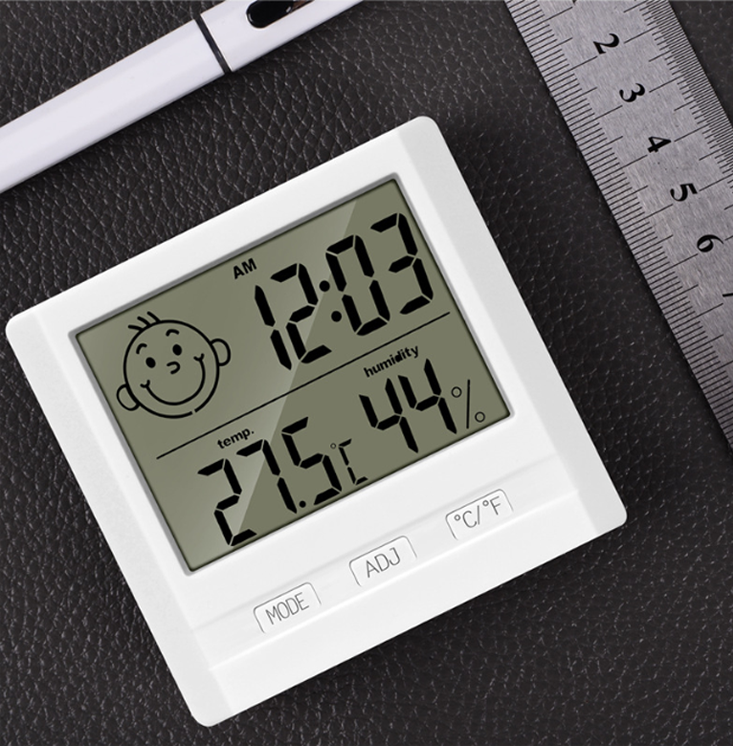 溫控表情立掛式電子溫濕度計