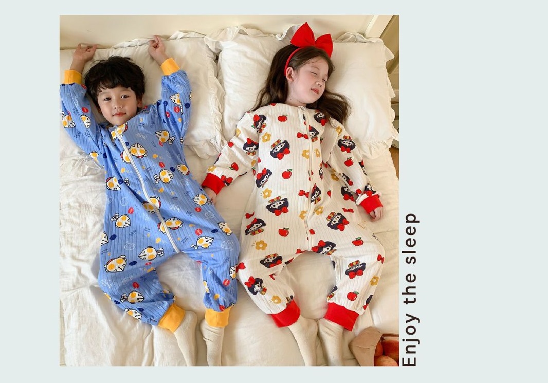 加厚純棉兒童雙向拉鍊卡通分腿連身睡衣 M/L 廠商提報重點    