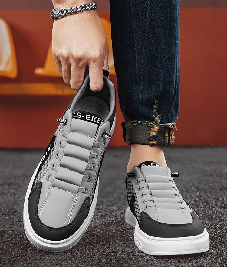 春夏透氣網面設計師同款男鞋 板鞋