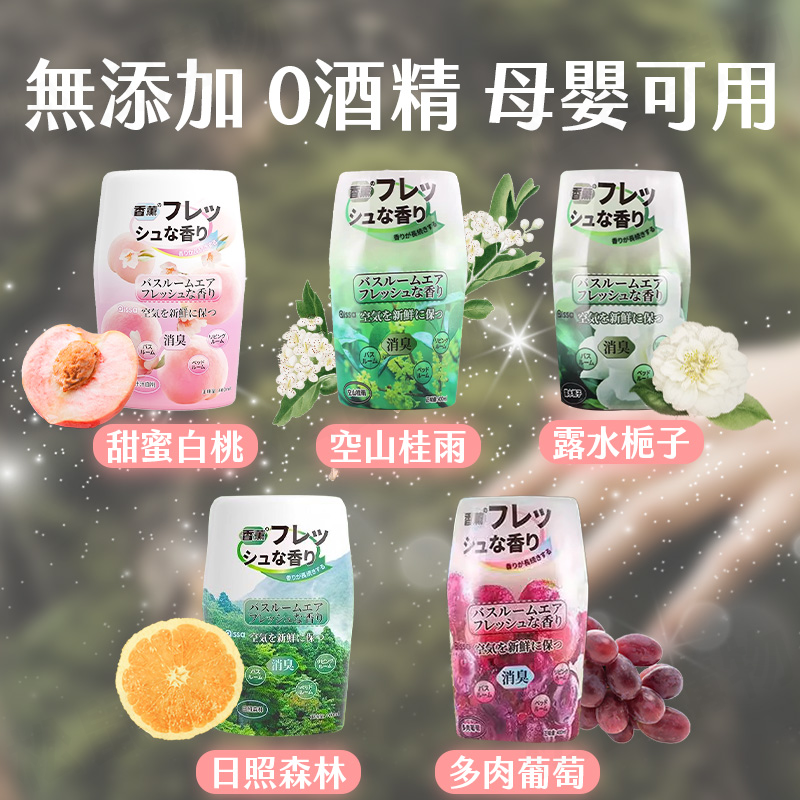 日本品牌植物香氛空氣芳香劑400ml 空氣清淨 浴室除臭 車用芳香 室內芳香劑