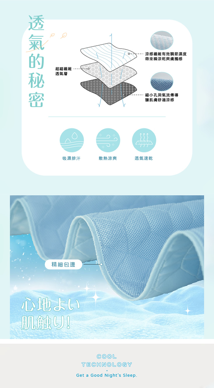 冰凍科技3D蜂巢透氣瞬涼墊