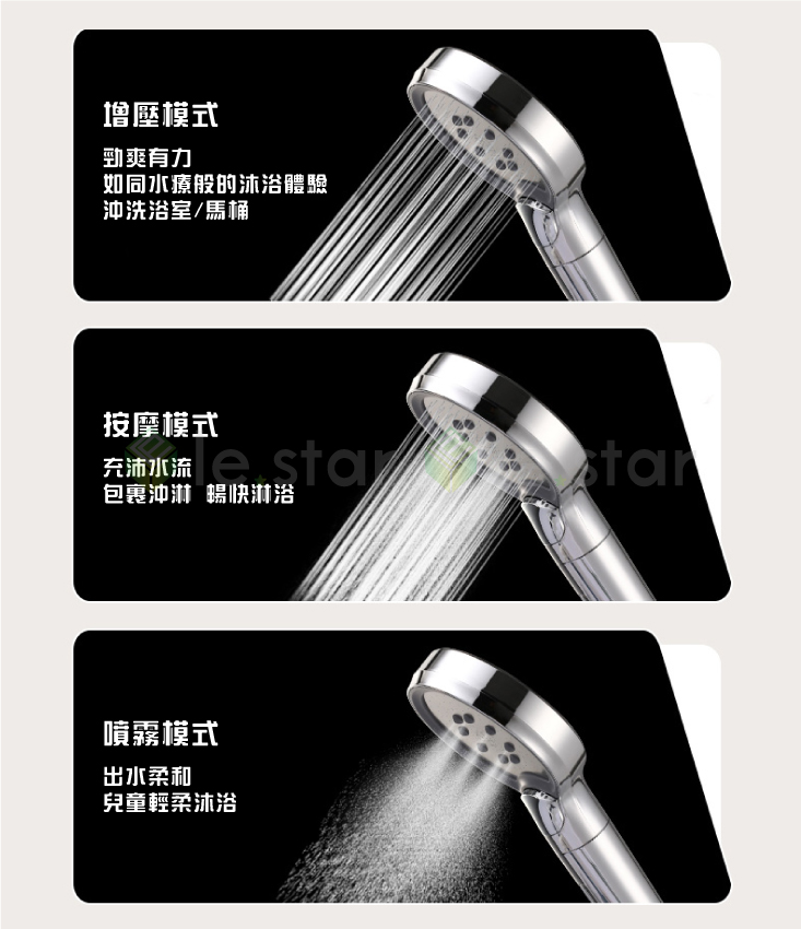 【FaSoLa】多段式增壓過濾蓮蓬頭 花灑加壓蓮蓬頭