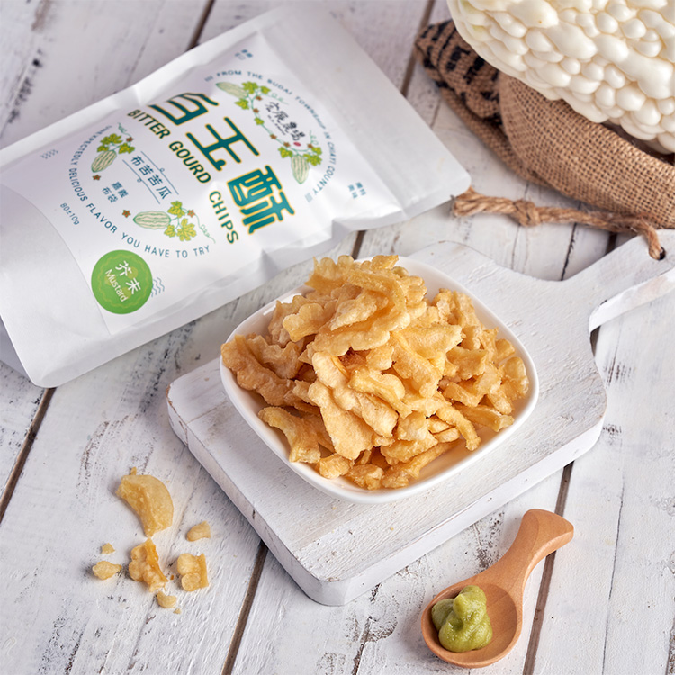 【宏展農場】白玉苦瓜酥(鹽味／胡椒／芥末)80g 苦瓜脆片 苦瓜餅乾 蔬菜餅乾