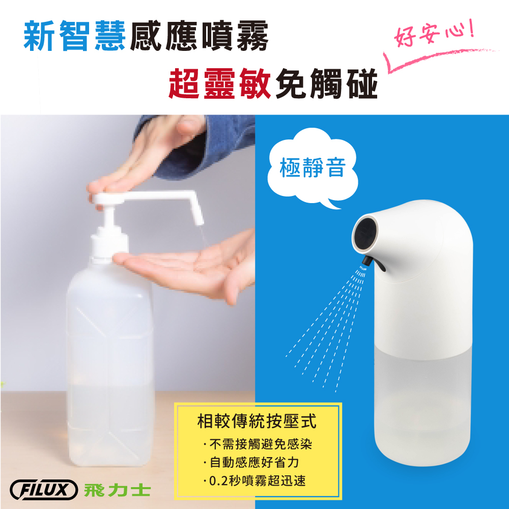 【FILUX 飛力士】全自動感應給皂機/洗手機/酒精噴霧機 超值組