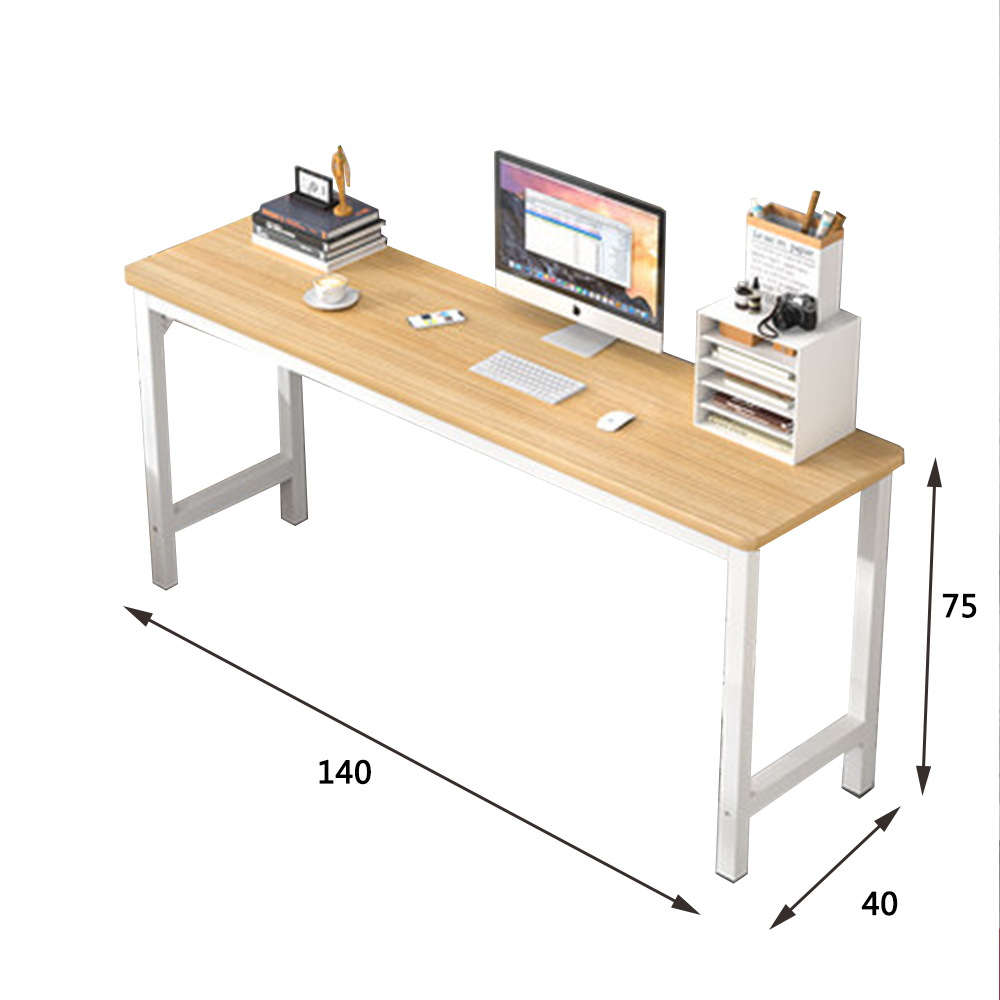 【E家工廠】多功能簡約圓角辦公桌 140x40x75cm