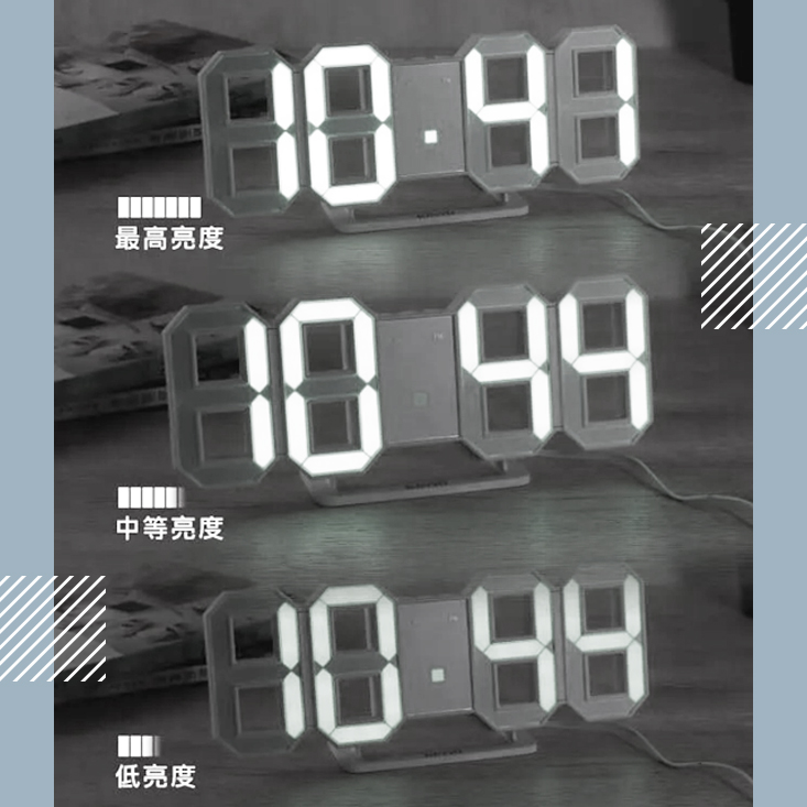       【KINYO】立體多功能LED數字電子鐘/時鐘 TD-395(可拆