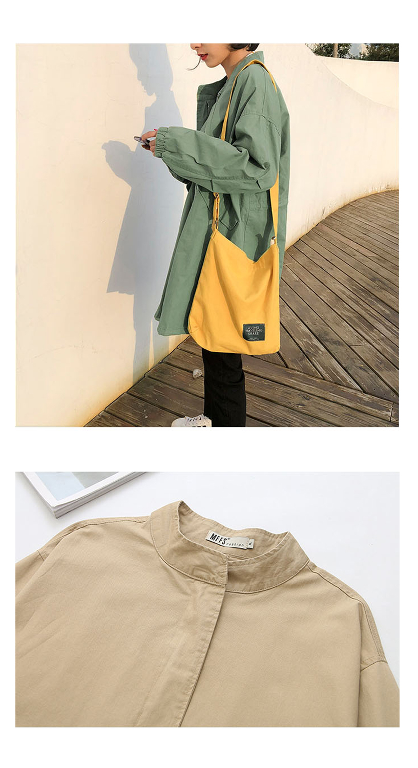 韓版寬鬆修身立領拉繩風衣外套 兩色任選