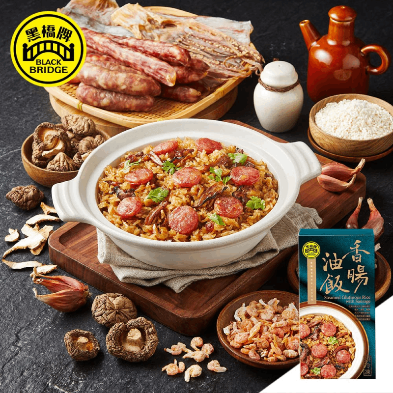 【黑橋牌】香腸油飯500g 添加黑橋牌香腸、臘腸