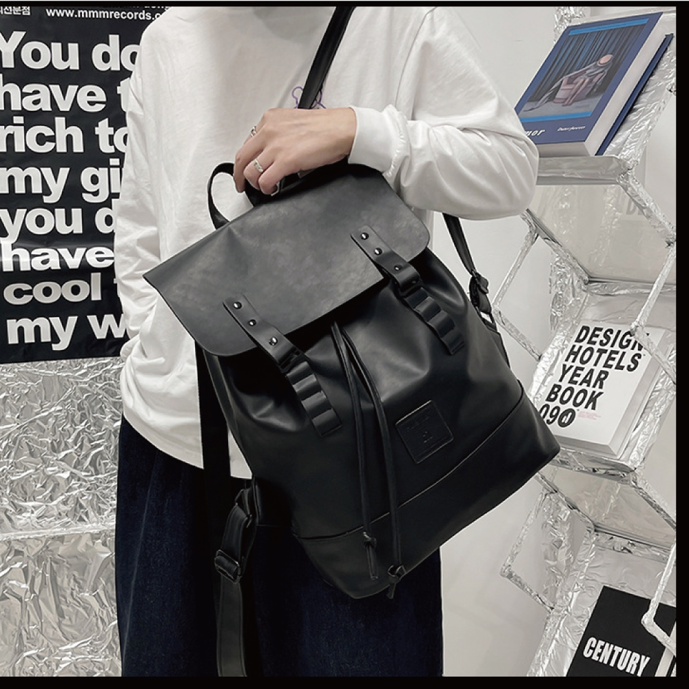 新潮流造型超大容量時尚後背包 電腦包 旅型包 通勤包 兩色任選