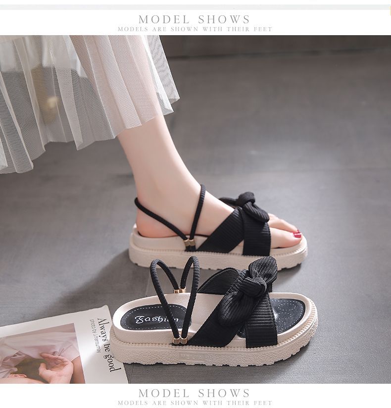 韓系透氣舒適軟底百搭兩穿涼鞋拖鞋 多款可選