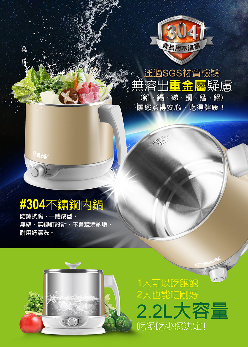 【MOLIJIA 魔力家】即食行熱-雙層防燙快煮美食鍋 一番神器超值組(料理鍋/