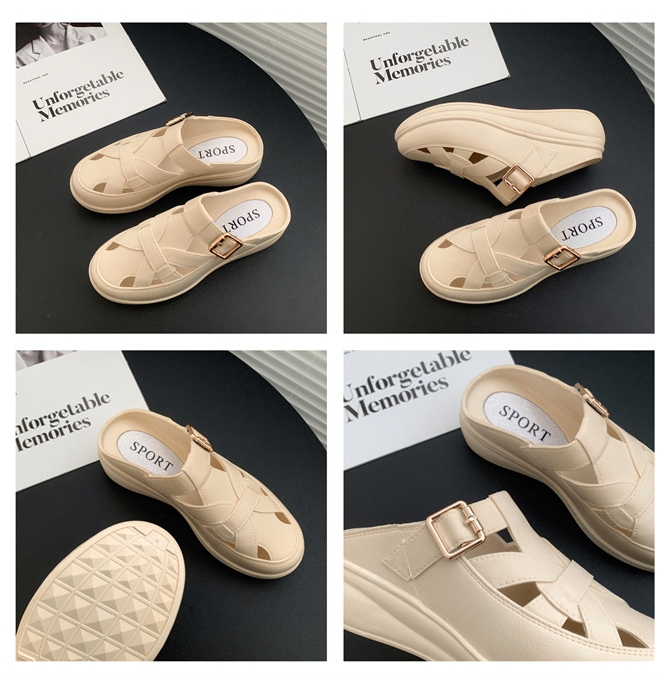 韓系簡約好方便穿脫平底涼鞋 半包女鞋 多款任選 拖鞋