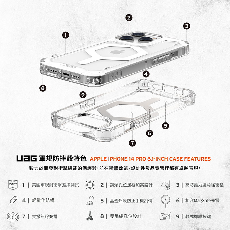 【UAG】APPLE IPHONE 14PRO Magsafe耐衝擊保護殼