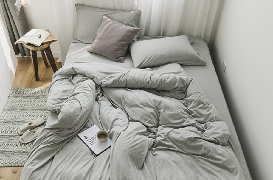 日式素色100%天竺棉被套枕套床包組 可包覆床墊25cm 單人/雙人/雙人加大