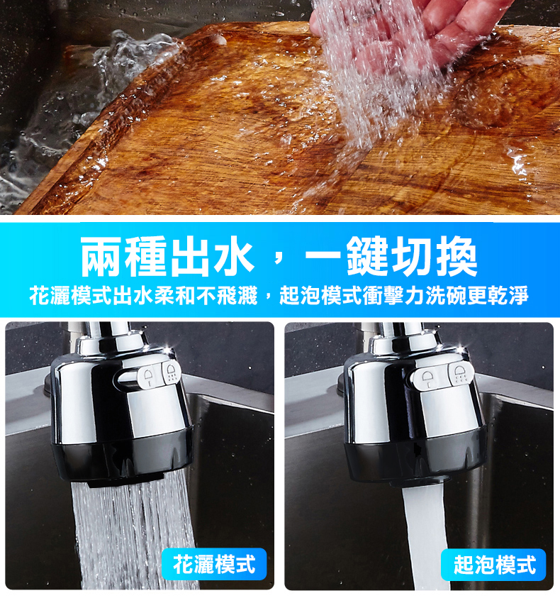 萬用兩檔增壓節水起泡器