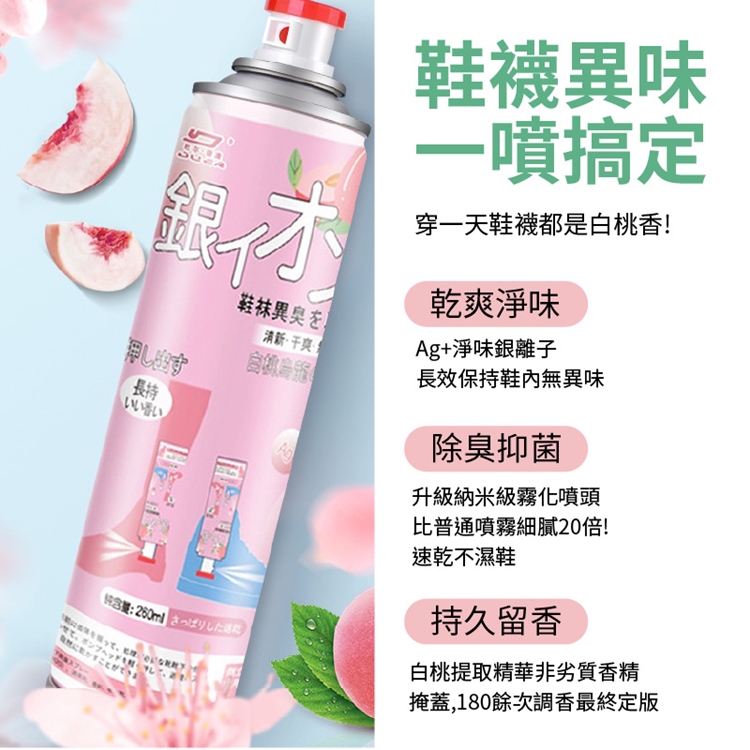 全方位銀離子鞋襪除臭噴霧 260ml