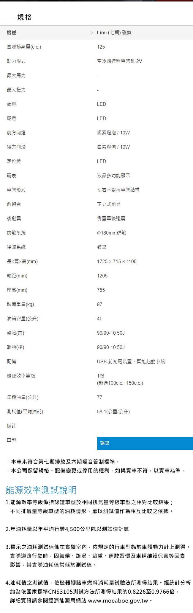 【YAMAHA 山葉】Limi 125-7期碟煞-UBS版-2022年新車