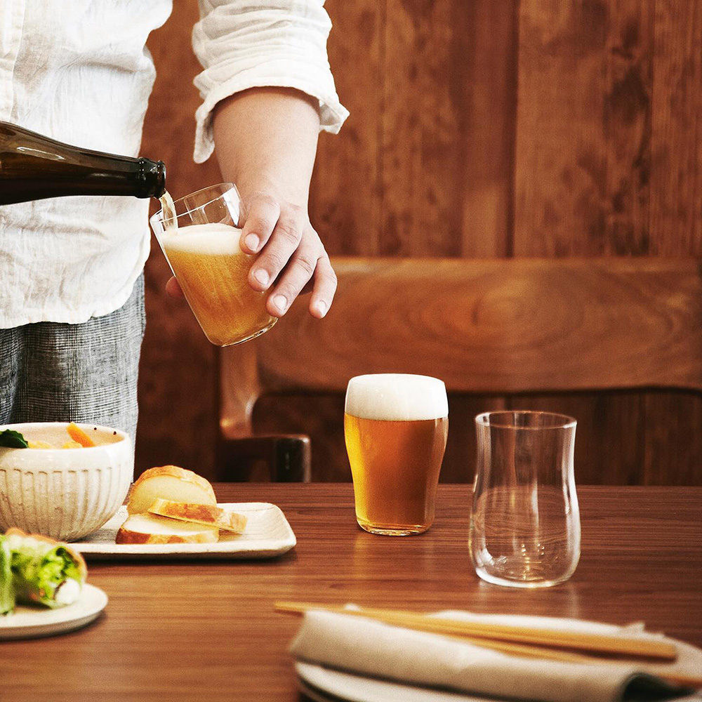       【ADERIA】日本薄口強化啤酒杯 三件組 三款各一 玻璃杯(啤酒