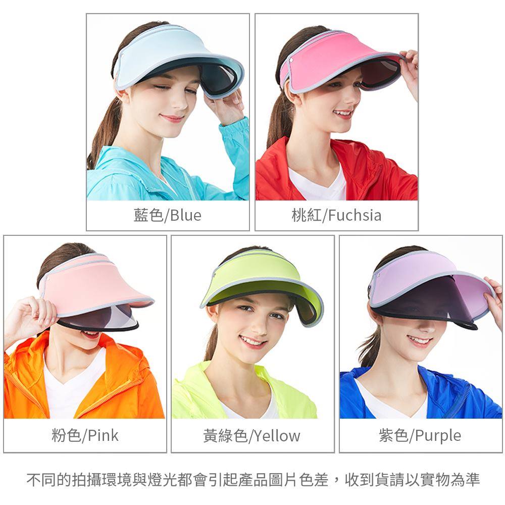 夏日雙層抗UV遮陽帽/帽子/防曬帽(紫、桃紅、粉紅、水藍、綠)