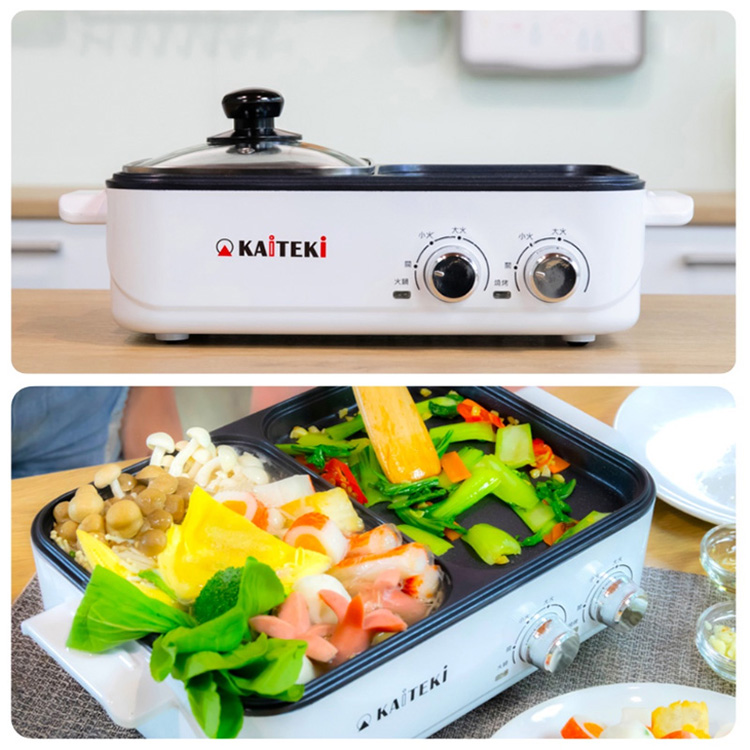 【KAiTEKi】雙溫控日式火烤兩用鍋/電烤盤/火鍋(AG-K3288)
