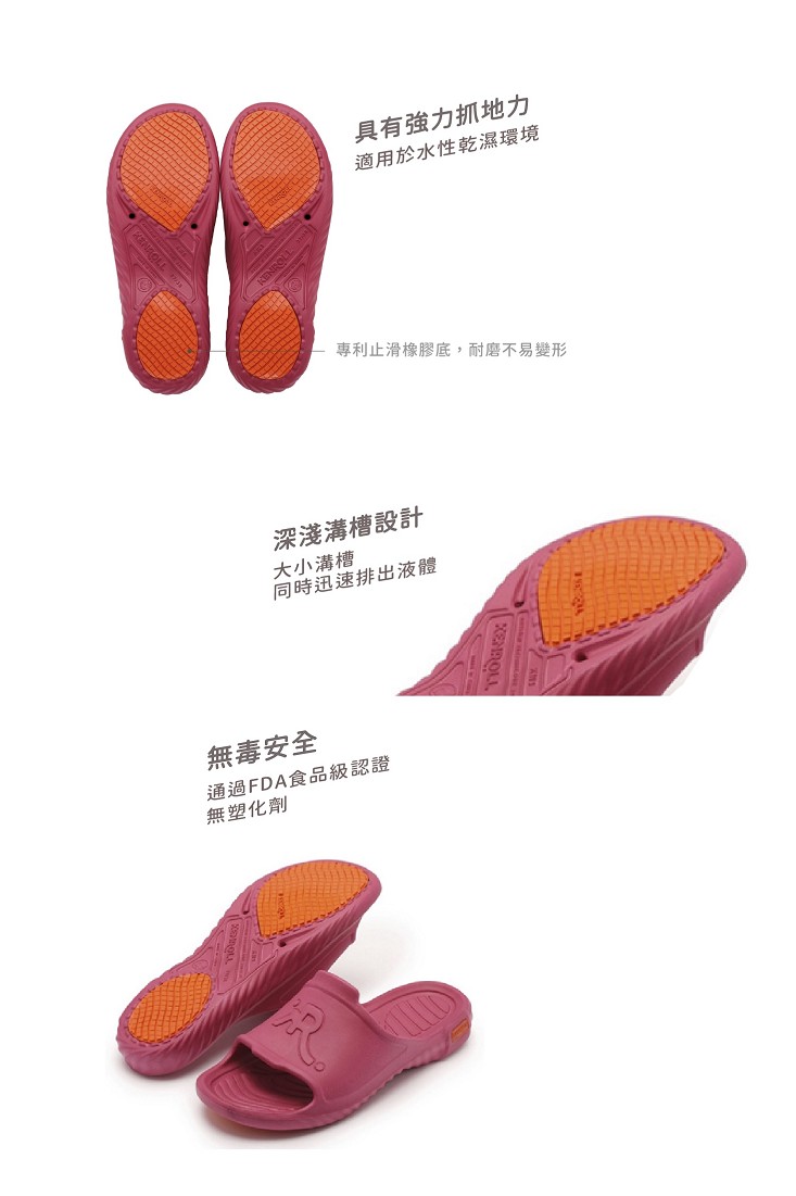 【KENROLL科柔】專利抑菌防滑拖鞋 男拖鞋/女拖鞋/室內拖鞋/室外拖鞋/防水