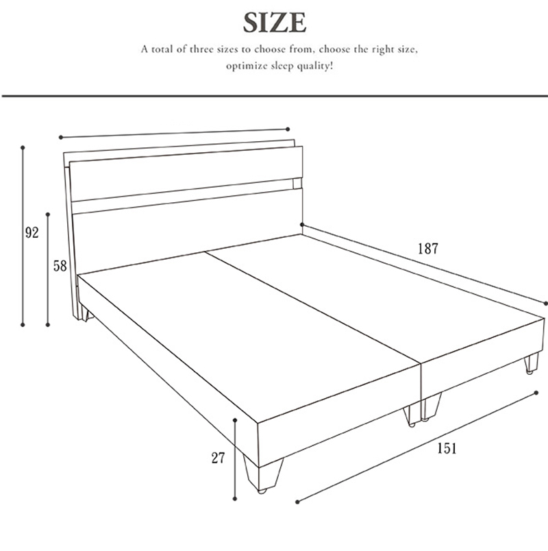 藤原防螨獨立筒床墊床架