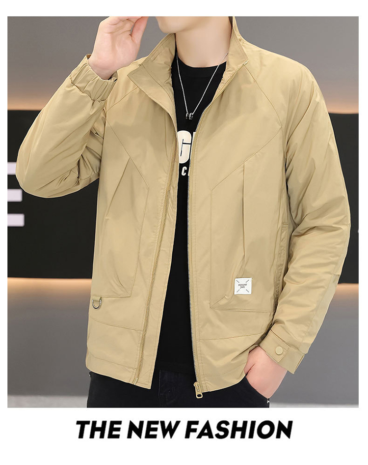 輕奢雅痞水洗薄款夾克外套 M-4XL