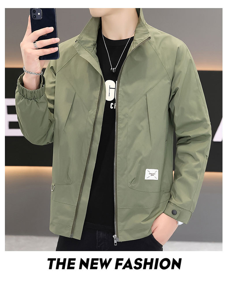 輕奢雅痞水洗薄款夾克外套 M-4XL