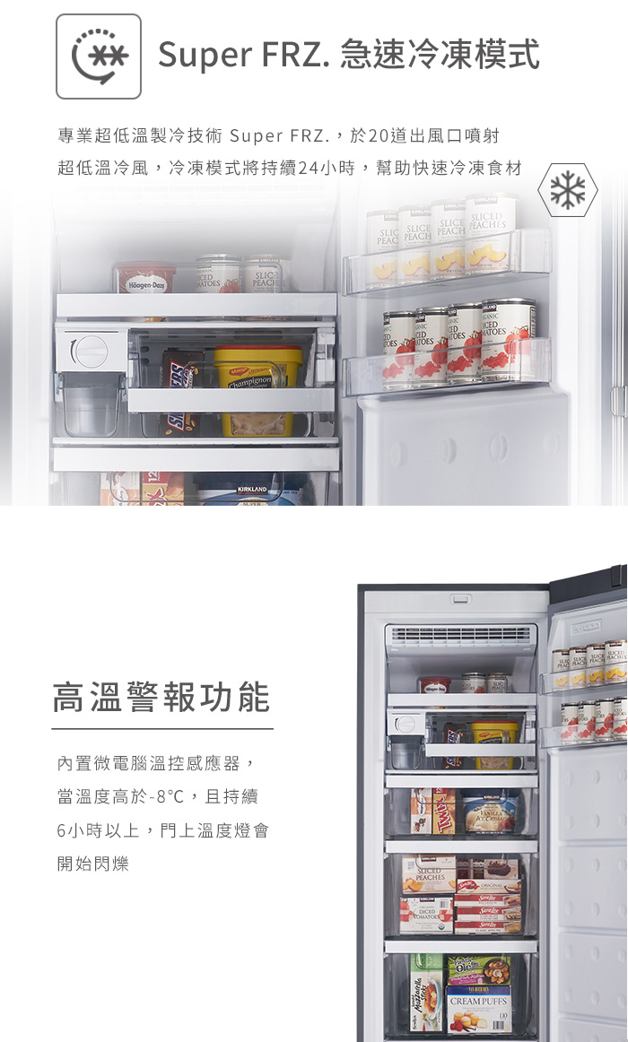 【富及第】260L 低溫無霜冷凍櫃 (FPFU10F3RSN)