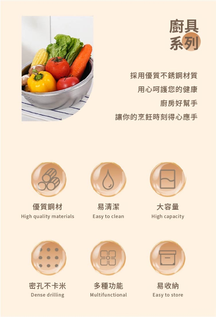 多功能304不鏽鋼洗米神器斜底瀝水盆