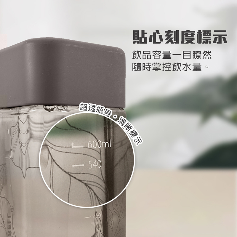 【GREEN BELL綠貝】Triran童趣／花森四方形水壺600ml