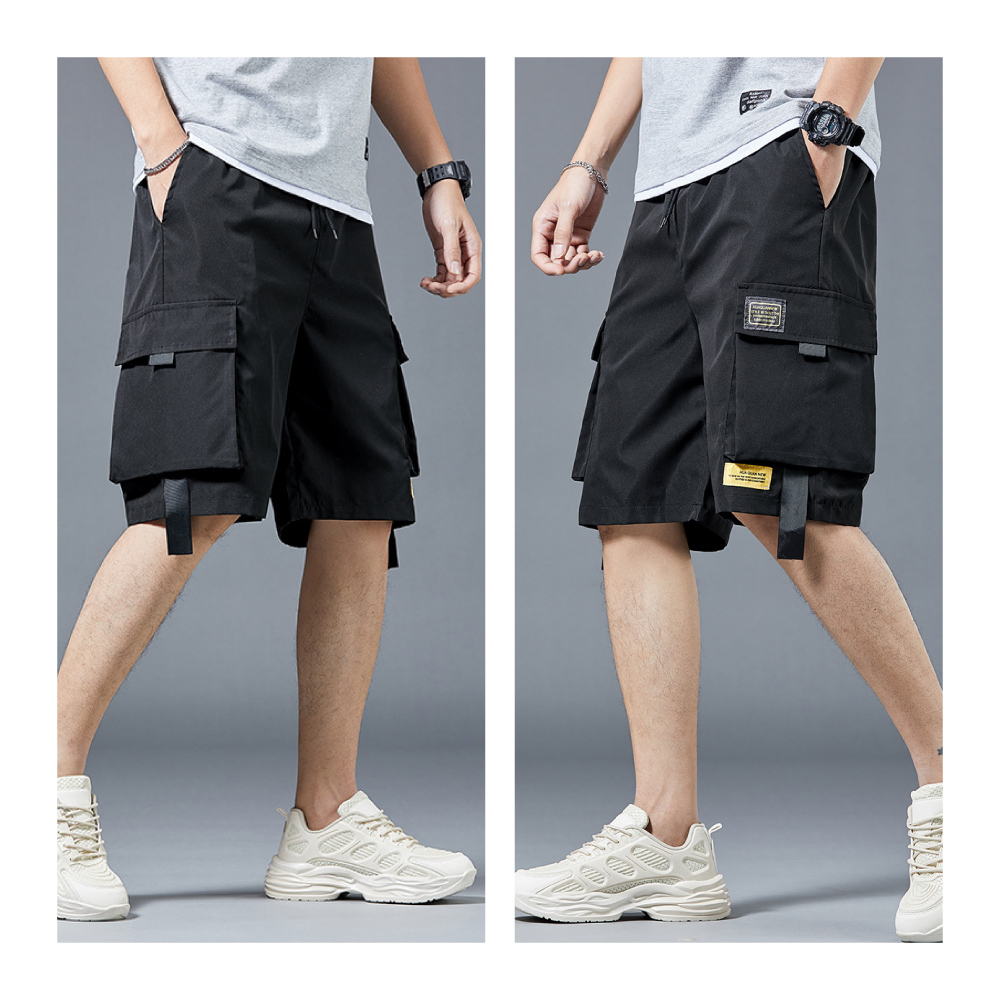 潮流美式工裝透氣寬鬆大口袋休閒短褲 3色可選 工作褲