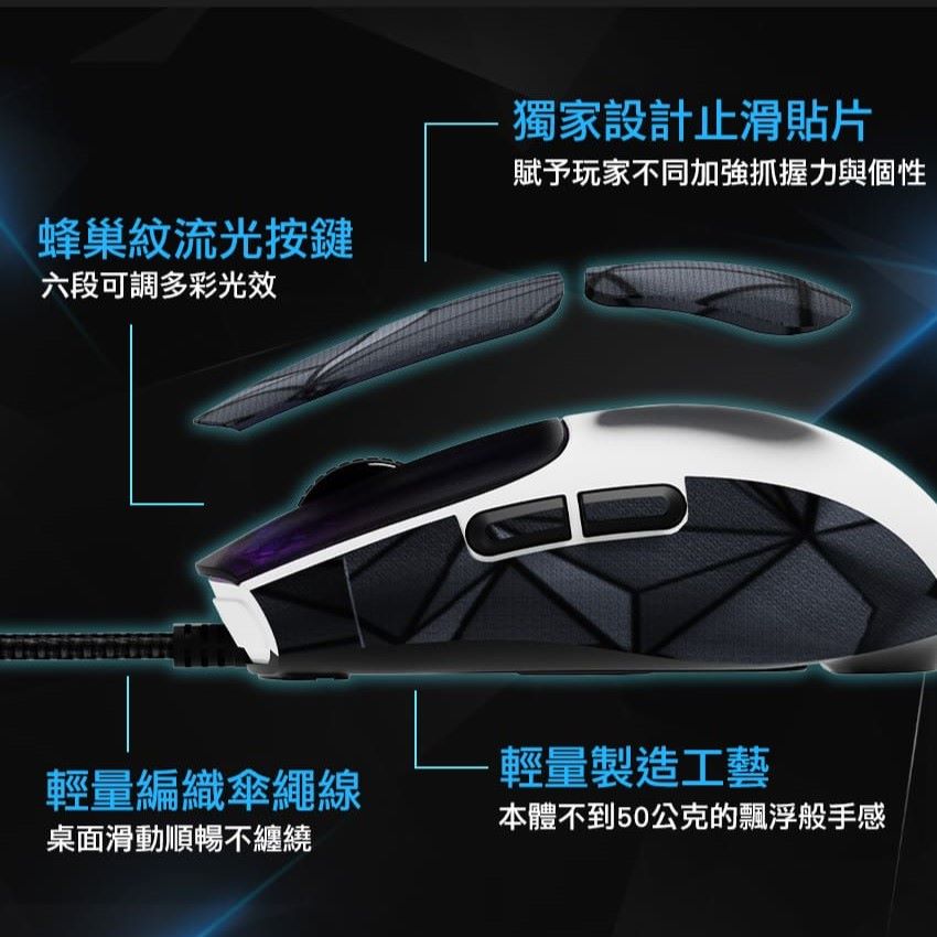 【FOXXRAY】極輕彩繪止滑貼電競滑鼠(FXR-HM-79)