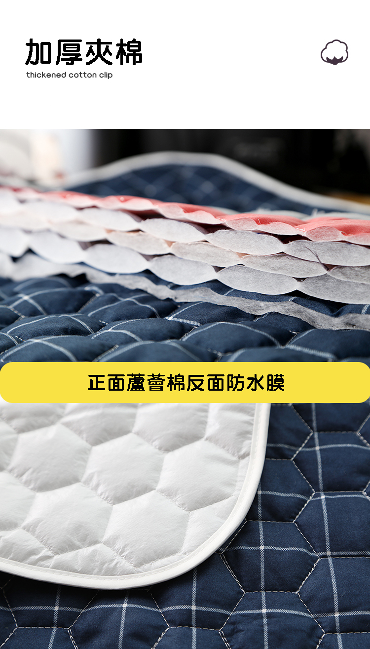 100％防水舒適透氣鋪棉保潔墊