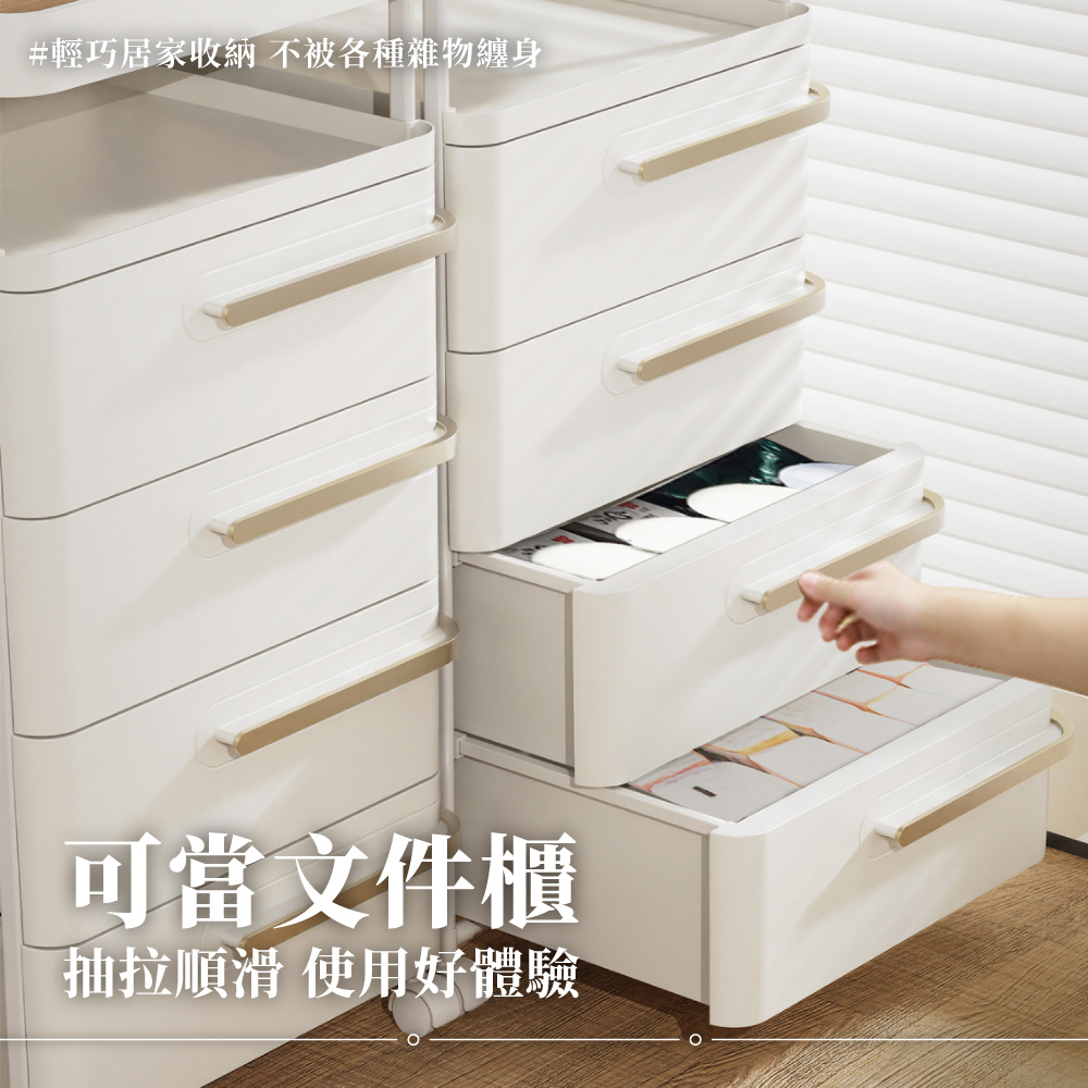 免組裝韓系輕奢文件收納櫃 文件櫃 床頭櫃 三層/四層/五層任選