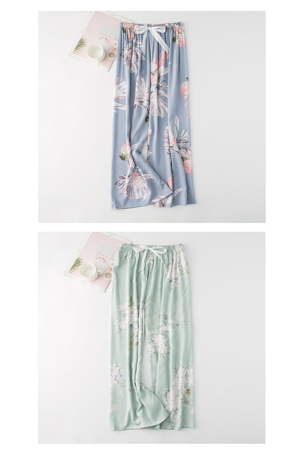 冰涼寬鬆休閒涼感棉綢寬褲冰絲褲 速乾 /透氣/ 涼爽