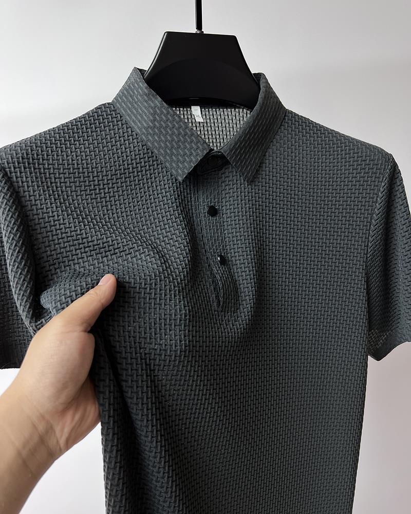 型男透氣舒適百搭網眼冰絲polo衫短袖上衣 3色 M-4XL 