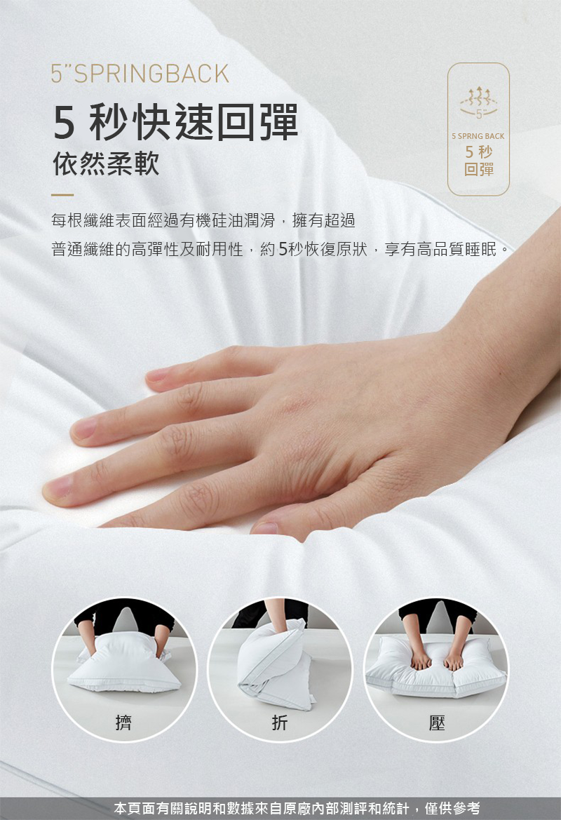 真頂級純棉透氣羽絲絨枕