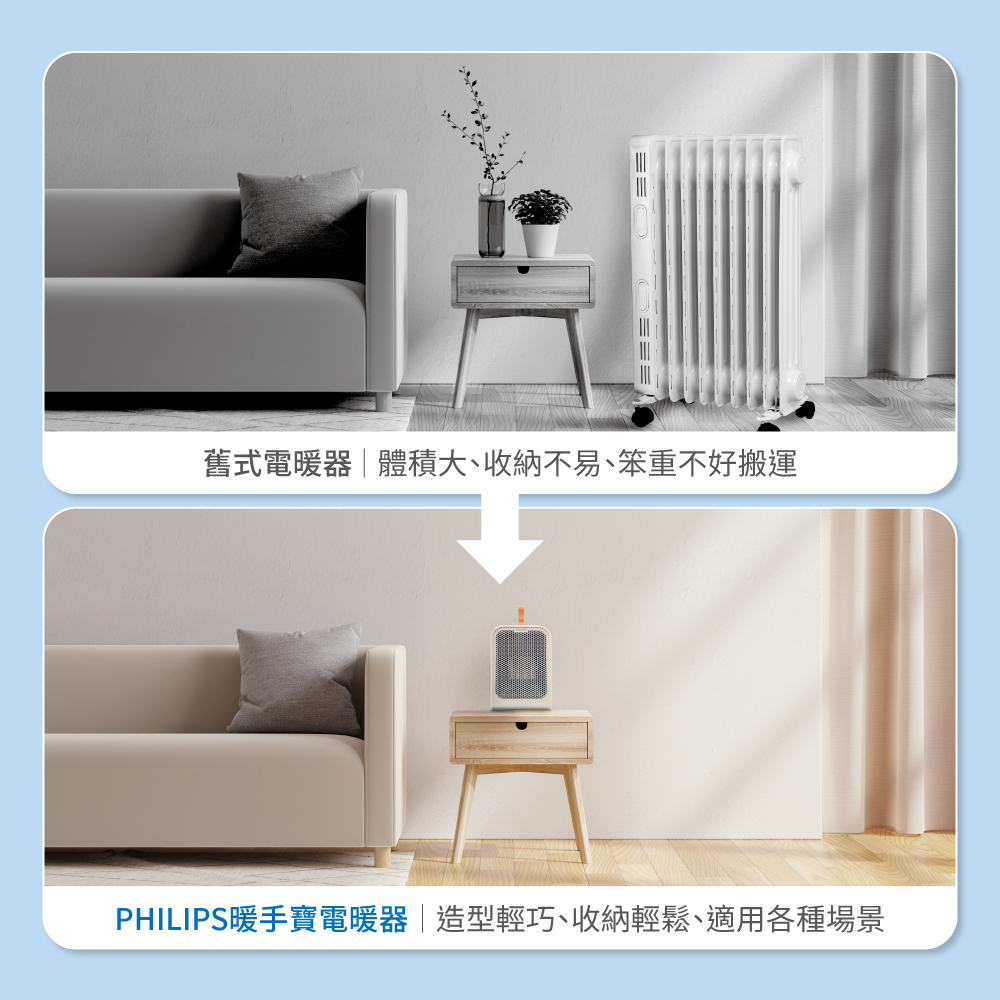 (冷暖超值組)【DIKE】移動式水冷氣+【PHILIPS飛利浦】迷你暖手寶電暖器