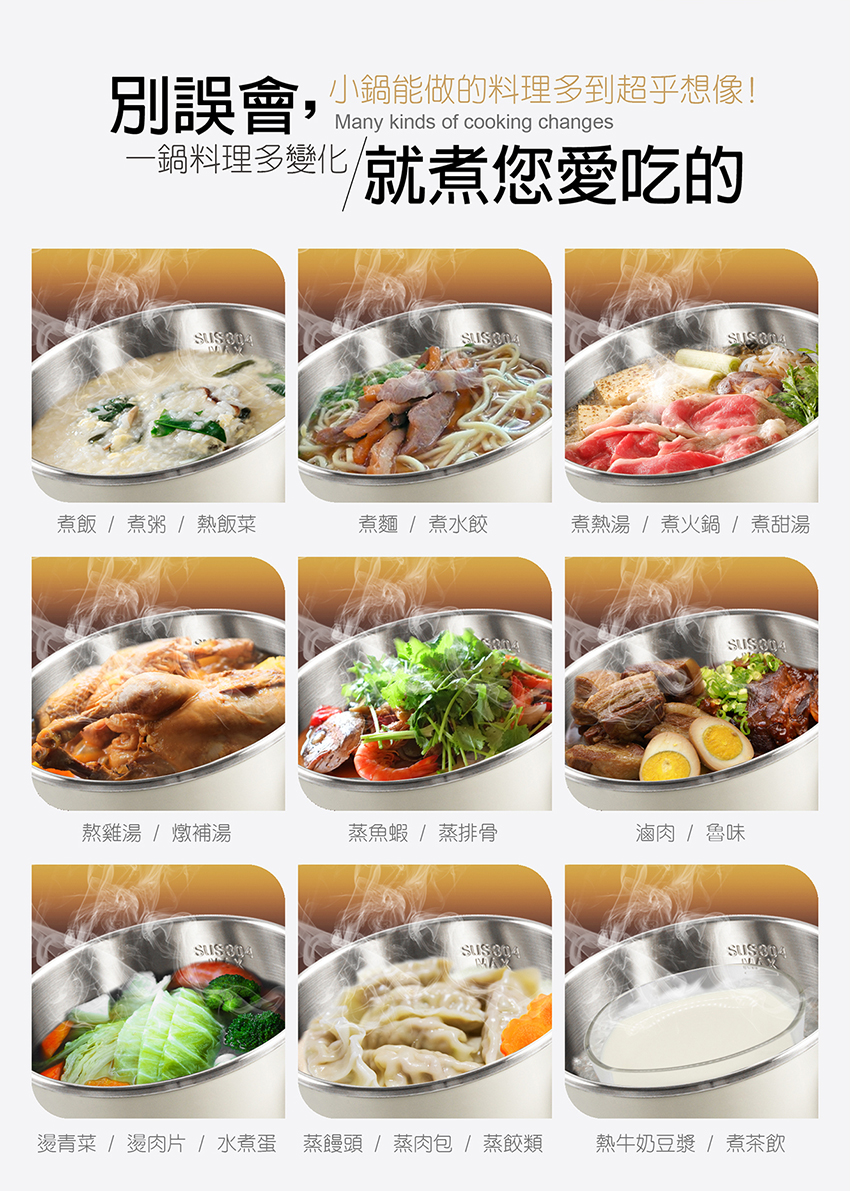 【MOLIJIA 魔力家】即食行熱-雙層防燙快煮美食鍋 一番神器超值組(料理鍋/