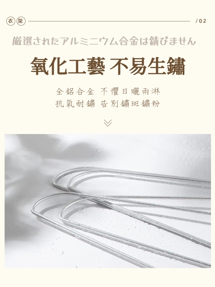 無印風鋁合金衣架 多色可選(標準/凹槽)