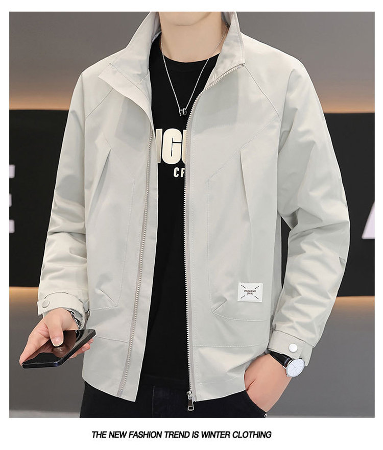 輕奢雅痞水洗薄款夾克外套 M-4XL