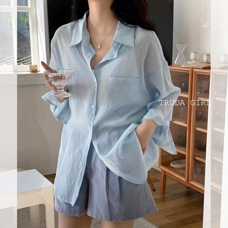 韓系清新透氣輕薄襯衫背心兩件式套裝 9色 春夏百搭款